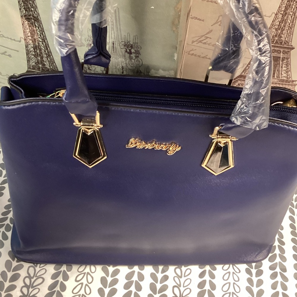 NEW DANBAOLY Dark BLUE & RED Satchel/Crossbody BAG